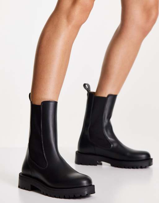 Botas negras sin cierres con suela gruesa de cuero de & Other Stories, 4 de 4