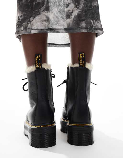 Botas negro Pisa con 8 pares de ojales y forro de piel Jadon de Dr. Martens, 3 de 4