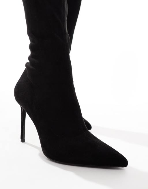 Botas por encima de la rodilla de tacón alto de microtexturizadas Kathryn de ASOS DESIGN, 2 de 4