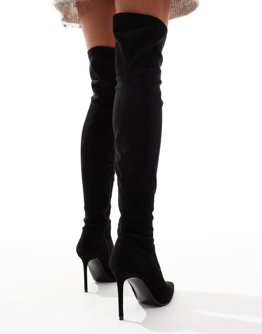 Botas por encima de la rodilla de tacón alto de microtexturizadas Kathryn de ASOS DESIGN, 4 de 4