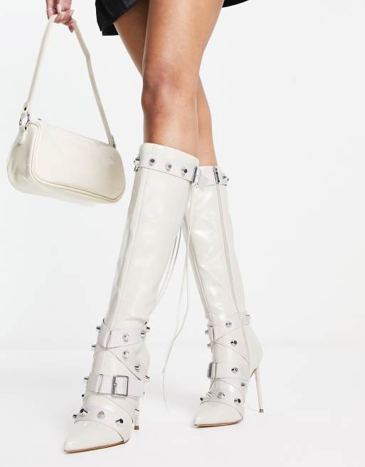 Steve madden botas blancas shop