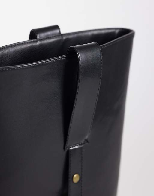 Botas por la rodilla negras con arnés Fig de Public Desire, 3 de 4