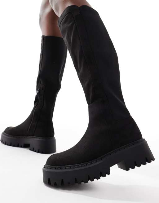 Botas por la rodilla negras con suela gruesa Stella de SEQWL, 2 de 4