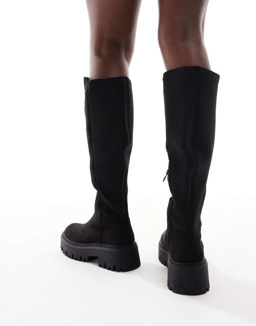 Botas por la rodilla negras con suela gruesa Stella de SEQWL, 4 de 4