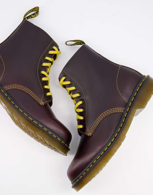 Botas martens rojas hot sale