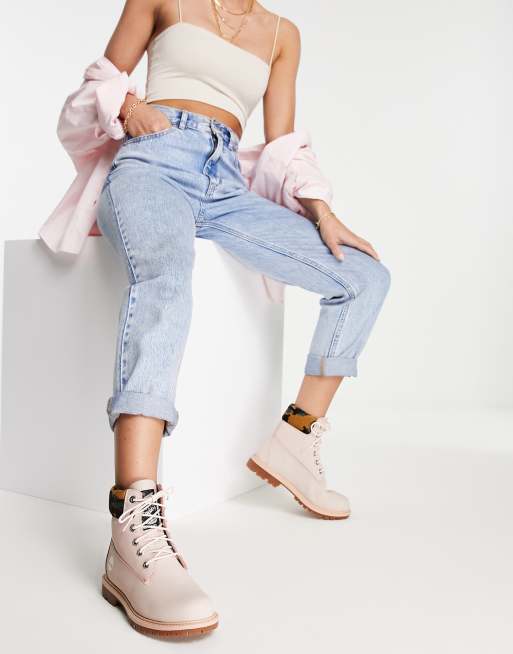 Botas rosas timberland 2025