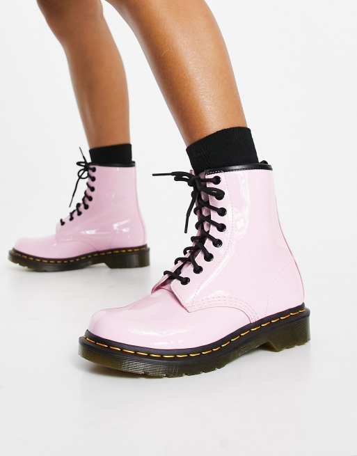 Permanecer Nueva llegada en voz alta Botas rosas de charol 1460 de Dr Martens | ASOS