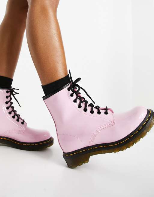 Permanecer Nueva llegada en voz alta Botas rosas de charol 1460 de Dr Martens | ASOS