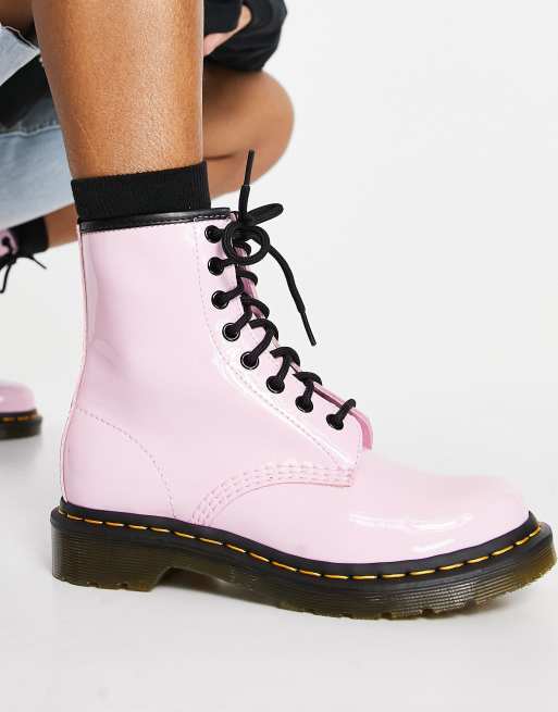 Permanecer Nueva llegada en voz alta Botas rosas de charol 1460 de Dr Martens | ASOS