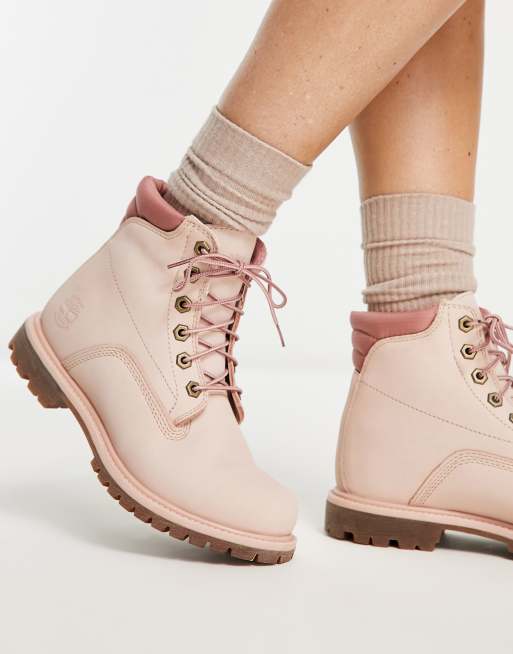 Botas rosas de seis pulgadas de Timberland