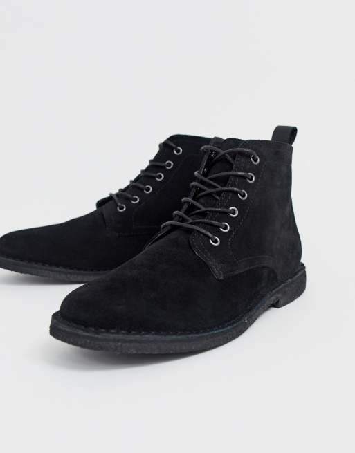 Botas safari de ante negro con detalle de cuero de ASOS DESIGN, 2 de 4