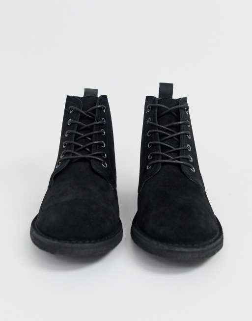 Botas safari de ante negro con detalle de cuero de ASOS DESIGN, 4 de 4