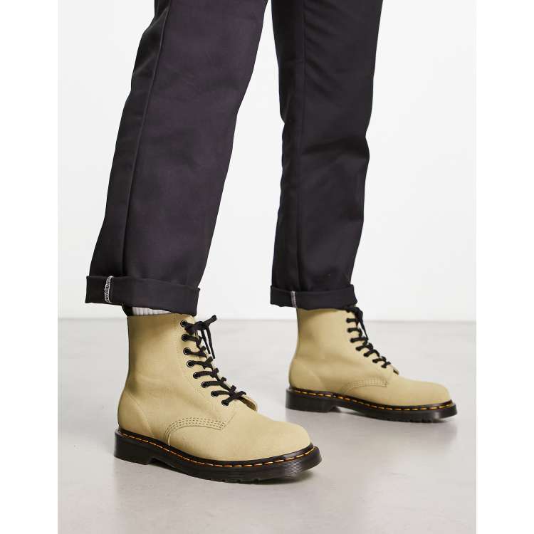 ClassicfuncenterShops Botas verde oliva palido con 8 pares de ojales de ante 1460 Pascal de Dr Martens Martens x atmos Tarik Zip