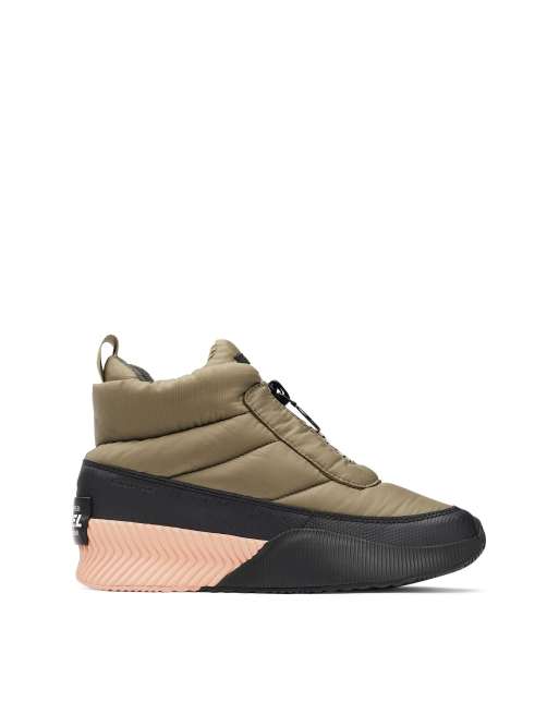 Botas verde salvia acolchadas con cremallera Out 'N About III de Sorel