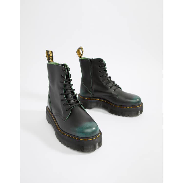 Botas verdes cremallera y 8 ojales Jadon Martens | ASOS