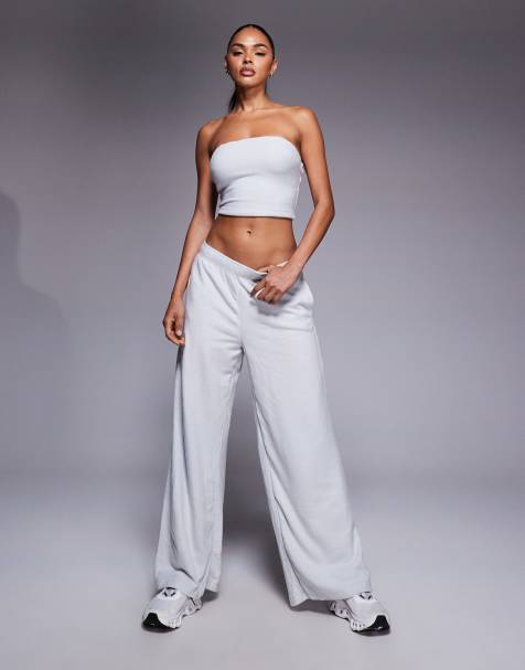 Bo+Tee brushed jersey co-ord in fog grey - view 1