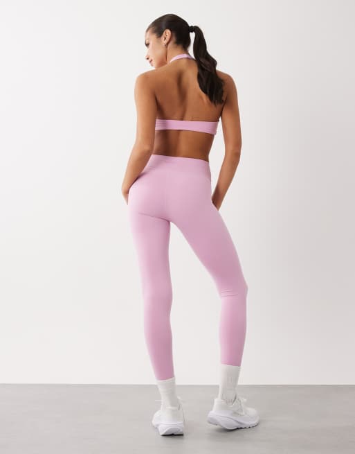 Bo+Tee cross over waistband leggings in pink - part of a set , 4 of 5