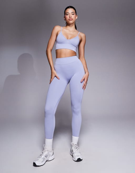 Bo+Tee Define Luxe crop top co-ord in fresh form blue, 2 of 4