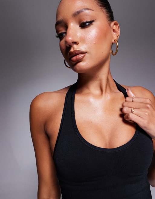 Bo+Tee Define Luxe halterneck tank top in black - part of a set, 4 of 4