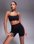[Bo+Tee] Bo+Tee Define Luxe high waist mini shorts in black (part of a set) L Black