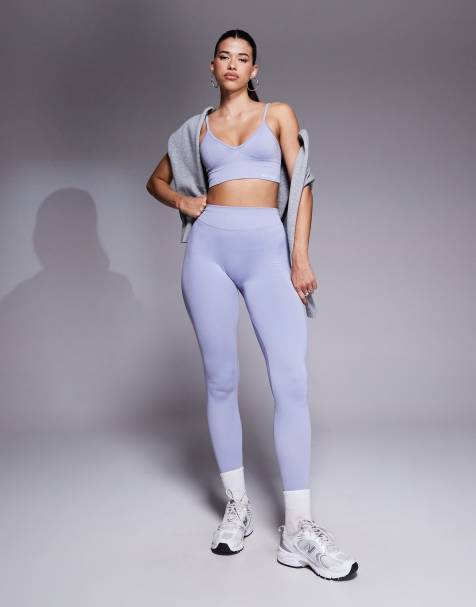 Bo+Tee Define Luxe high waisted legging co-ord in fresh form blue - view 1
