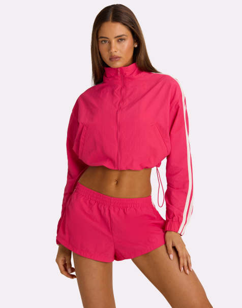 Bo+Tee elasticated waist mini shorts in bright pink - view 1