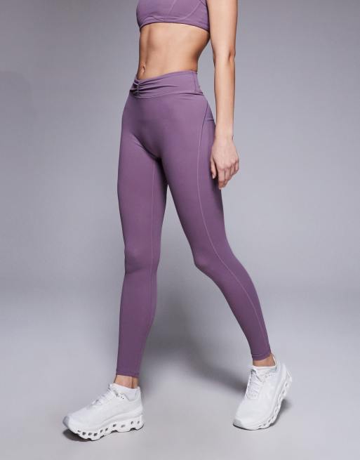 Bo+Tee gathered waist leggings in dusky purple (Part of a set), 2 of 5