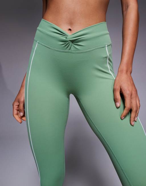 Bo+Tee - Grønne leggings med krydset taljebånd og kontraststribe - Del af sæt, 5 af 5