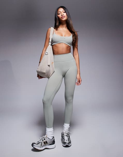 Bo+Tee high rise leggings in mineral - part of a set - view 1