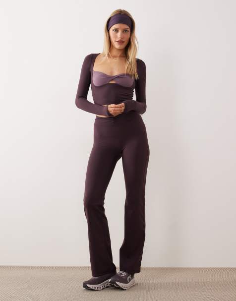Bo+Tee long sleeve co-ord in plum - view 1