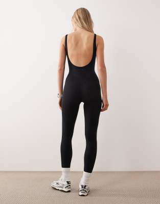 Bo+tee Low Back Jumpsuit In Black
