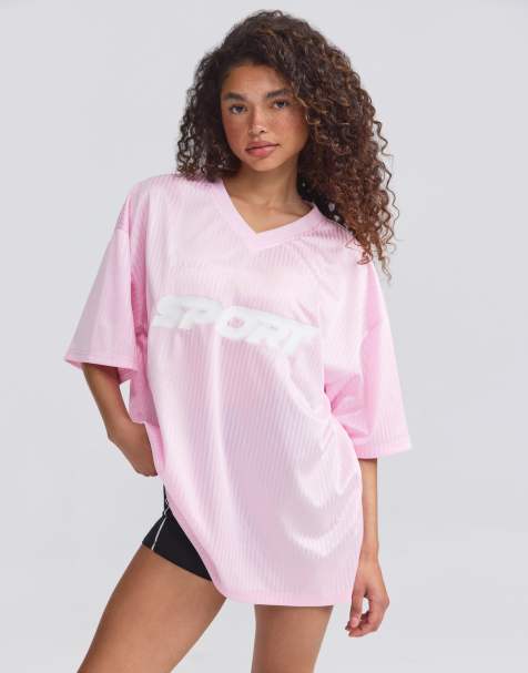 Bo+Tee oversized t-shirt in baby pink - view 1