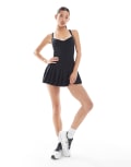 [Bo+Tee] Bo+Tee pleated tennis mini dress in black 2XL Black