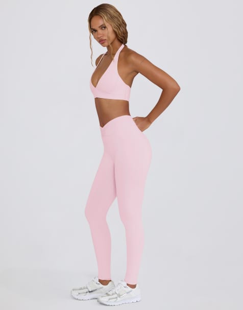 Bo+Tee ruched co-ord in pink marl - view 1