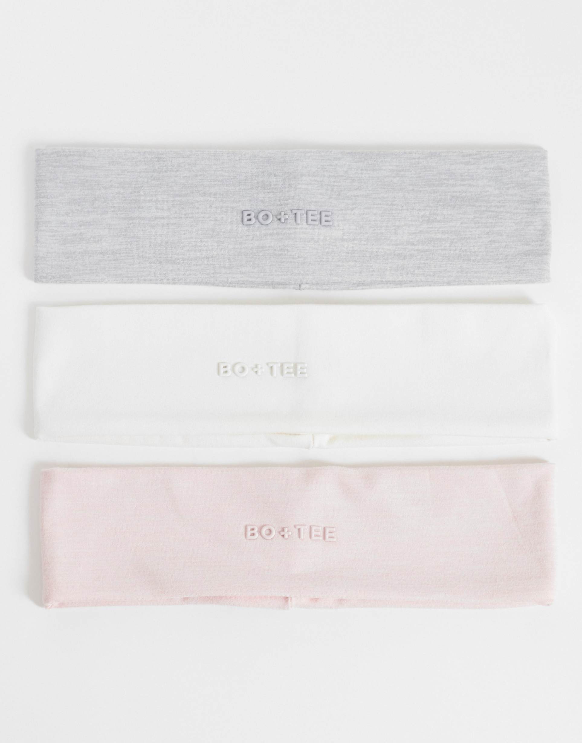 bo+tee soft active 3 pack headbands in multi