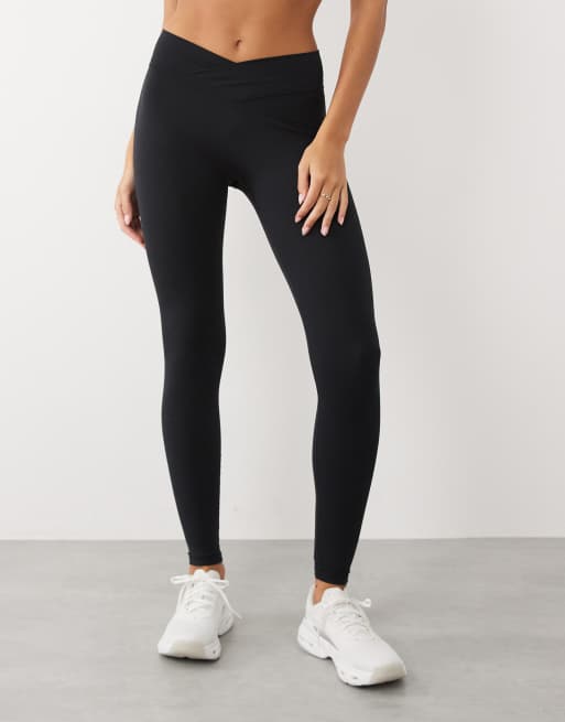 Bo+Tee Soft Active cross-over waistband leggings in black - part of a set, 2 of 5