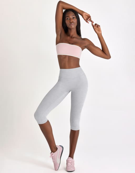 Bo+Tee soft active high rise capri leggings in grey marl, 4 of 4
