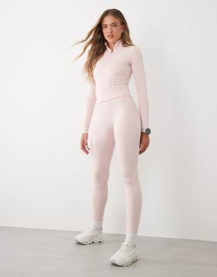 Bo+tee Soft Active High Rise Leggings In Pink