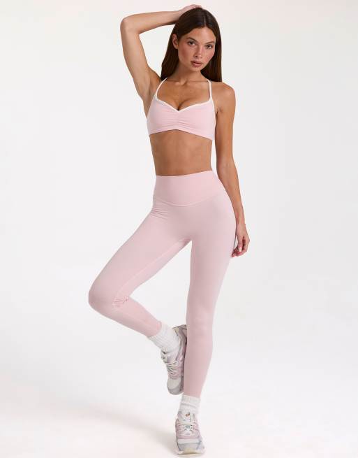 Bo+Tee soft active high rise leggings in blush pink, 2 of 4