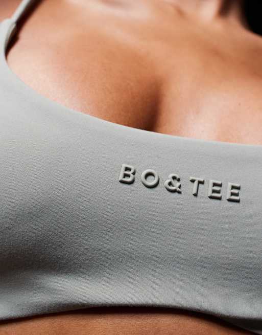 Bo+Tee sports bra in mineral soft olive - part of a set, 2 of 4