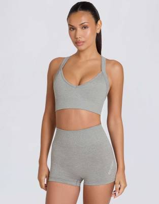 BoTee super sculpt seamless mini shorts in gray heather - part of a set gray 10090₽