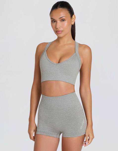 Bo+Tee super sculpt seamless mini shorts in grey marl (part of a set) - view 1
