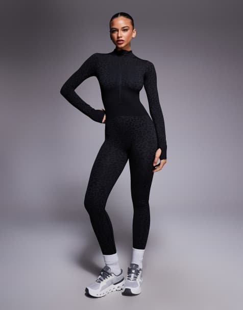 Bo+Tee thermal seamless jumpsuit in black - view 1