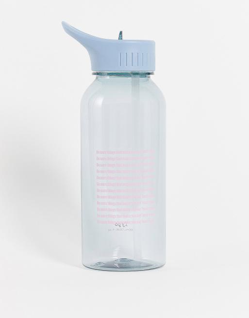 Botella de agua con eslogan 