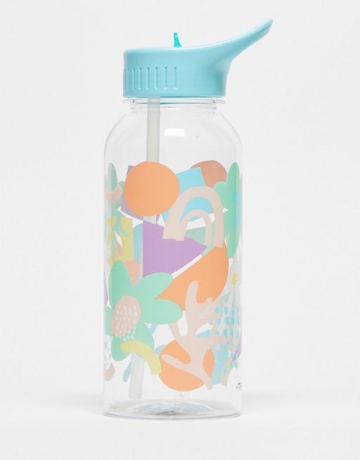 Botella de agua multicolor de 1 litro de TYPO