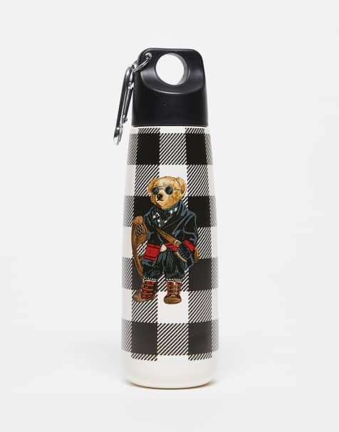 Botella de agua negra y blanca reutilizable con diseño de Polo Bear de Polo Ralph Lauren - view 1