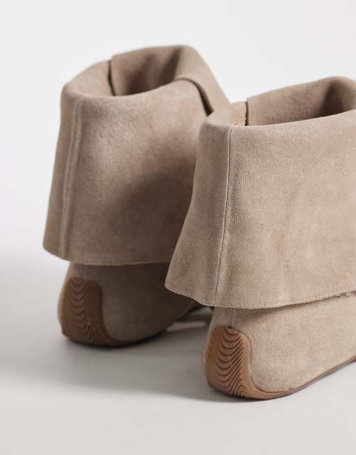 Botines beis con cordones y flecos de ante Savann-a de Bronx, 4 de 4