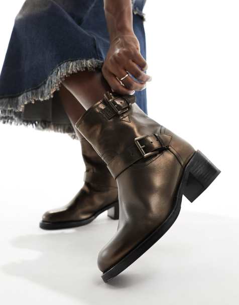 Botines biker color bronce New Camperos de Bronx - view 1