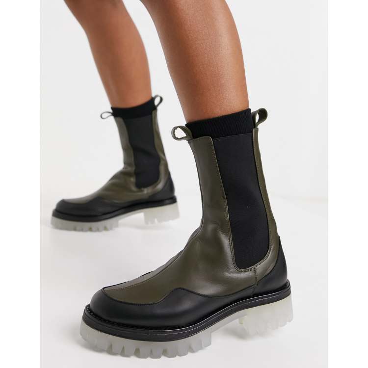 Botines color best sale caqui