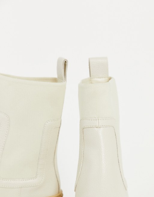 Botines Chelsea color crudo con suela de goma de Mango ASOS